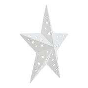 Metal Star Punched White 12x12 (3PC Bundle)