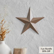 Metal Star Rust Brown Distressed 12x12 (3PC Bundle)