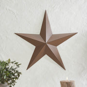Metal Star Rust Brown Distressed 24x24 (3PC Bundle)