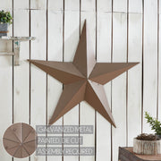 Metal Star Rust Brown Distressed 36x36 (3PC Bundle)