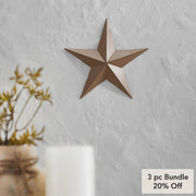 Metal Star Rust Brown Distressed 8x8 (3PC Bundle)