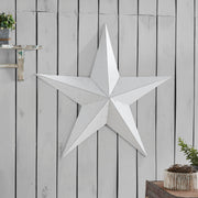 Metal Star Speckled White Distressed 36x36 (3PC Bundle)