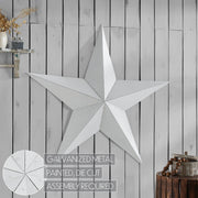 Metal Star Speckled White Distressed 48x48 (3PC Bundle)