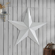 Metal Star Speckled White Distressed 48x48 (3PC Bundle)