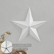 Metal Star White Distressed 18x18 (3PC Bundle)