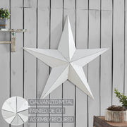 Metal Star White Distressed 36x36 (3PC Bundle)