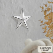 Metal Star White Distressed 4x4 (3PC Bundle)