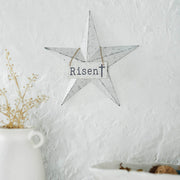 Celebrate Grace Metal Star w/ Risen Tag 12x12 (2PC Bundle)