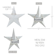 Celebrate Grace Metal Star w/ Risen Tag 12x12 (2PC Bundle)