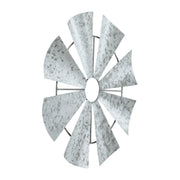 Galvanized Metal Windmill Blades Wall Hanging 16.75x16.75 (2PC Bundle)