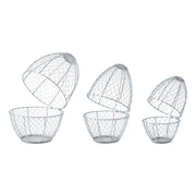 Bunny Hop Chicken Wire Egg Shaped Baskets Set of 3 Sizes (6PC Bundle)