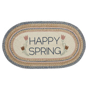 Kaila Happy Spring Jute Rug Oval w/ Pad 27x48 (2PC Bundle)