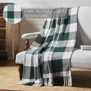 Annie Buffalo Check Hunter Green Woven Throw 50x60 (2PC Bundle)