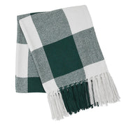 Annie Buffalo Check Hunter Green Woven Throw 50x60 (2PC Bundle)