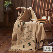 Spring In Bloom Woven Throw 50x60 (2PC Bundle)