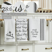 Celebrate Grace Words Of Faith Tea Towel Set of 3 16x28 (6PC Bundle)