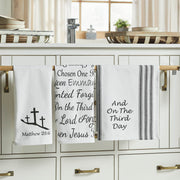 Celebrate Grace Words Of Faith Tea Towel Set of 3 16x28 (6PC Bundle)
