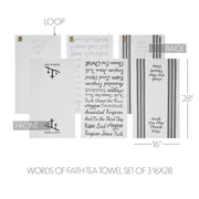 Celebrate Grace Words Of Faith Tea Towel Set of 3 16x28 (6PC Bundle)
