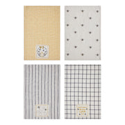 Embroidered Bee Tea Towel Set of 4 19x28 (8PC Bundle)