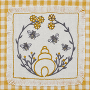 Embroidered Bee Tea Towel Set of 4 19x28 (8PC Bundle)