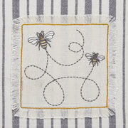 Embroidered Bee Tea Towel Set of 4 19x28 (8PC Bundle)