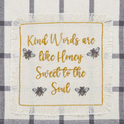 Embroidered Bee Tea Towel Set of 4 19x28 (8PC Bundle)