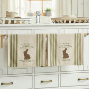 Bunny Hop Cottontail Candy Co Tea Towel Set of 2 16x28 (4PC Bundle)