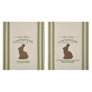 Bunny Hop Cottontail Candy Co Tea Towel Set of 2 16x28 (4PC Bundle)