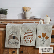 Spring In Bloom Tea Towel Set of 3 19x28 (6PC Bundle)