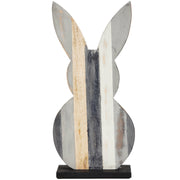 Wooden Painted Rabbit 12x6x2.25 (2PC Bundle)