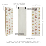 Easter Welcome Wooden Sign 20x6 (2PC Bundle)