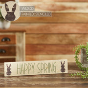 Happy Spring Wooden Sign 3x14 (2PC Bundle)