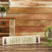 Happy Spring Wooden Sign 3x14 (2PC Bundle)