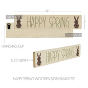 Happy Spring Wooden Sign 3x14 (2PC Bundle)