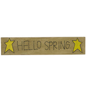 Hello Spring Wooden Sign 3x14 (2PC Bundle)