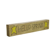 Hello Spring Wooden Sign 3x14 (2PC Bundle)