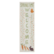 Springtime Welcome Wooden Sign 20x6 (2PC Bundle)