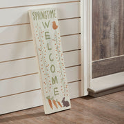 Springtime Welcome Wooden Sign 20x6 (2PC Bundle)