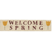 Welcome Spring Wooden Sign 3x14 (2PC Bundle)