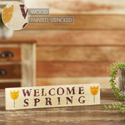 Welcome Spring Wooden Sign 3x14 (2PC Bundle)