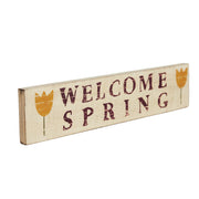 Welcome Spring Wooden Sign 3x14 (2PC Bundle)