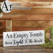 An Empty Tomb Wooden Sign 5x15 (2PC Bundle)