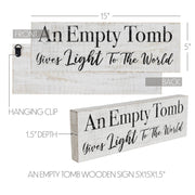An Empty Tomb Wooden Sign 5x15 (2PC Bundle)