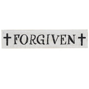 Forgiven with Crosses Wooden Sign 3x14 (2PC Bundle)