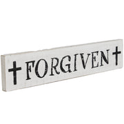 Forgiven with Crosses Wooden Sign 3x14 (2PC Bundle)