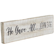 He Gave All Wooden Sign 3x10 (2PC Bundle)