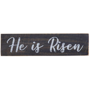 He Is Risen Wooden Sign 3x12 (2PC Bundle)