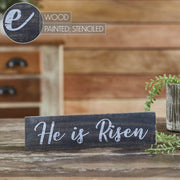 He Is Risen Wooden Sign 3x12 (2PC Bundle)