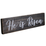 He Is Risen Wooden Sign 3x12 (2PC Bundle)