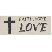 Faith Hope Love Wooden Sign 5.5x14.5 (2PC Bundle)
